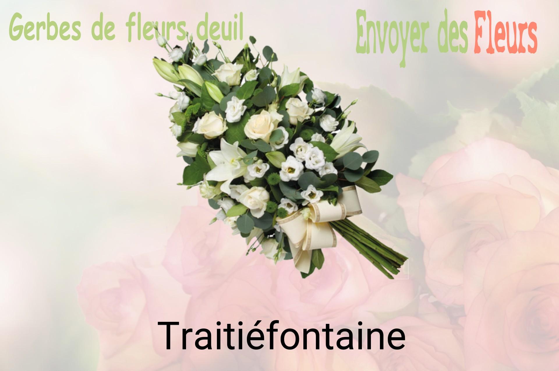 Gerbe de fleurs de deuil livrée à Traitiéfontaine